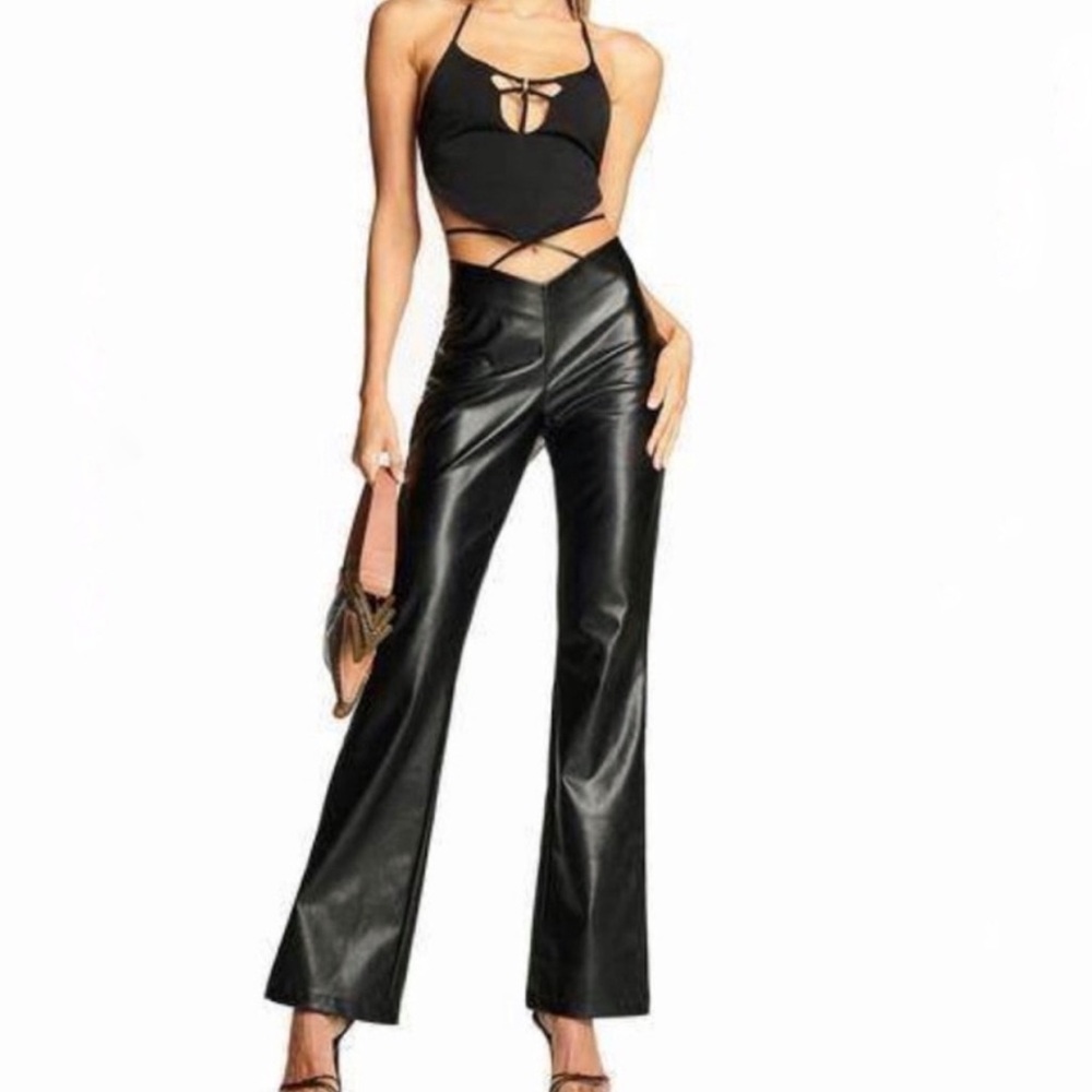 I AM GIA Zoey Criss Cross Leather Pants